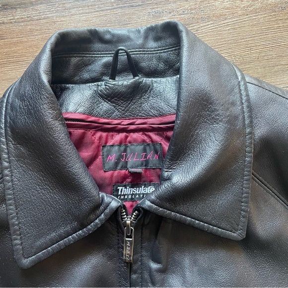 M. Julian Thinsulate Leather Jacket - Picture 3 of 14